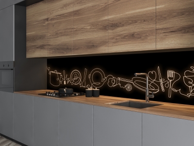 Küchenrückwand BON APPETIT, beleuchtet