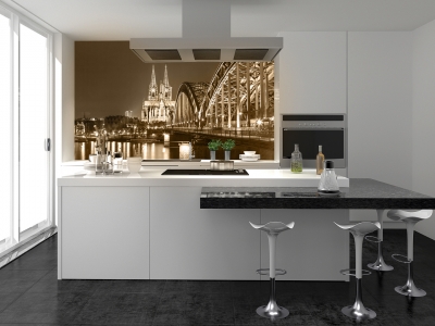 Küchenrückwand DOM BEI NACHT, beleuchtet