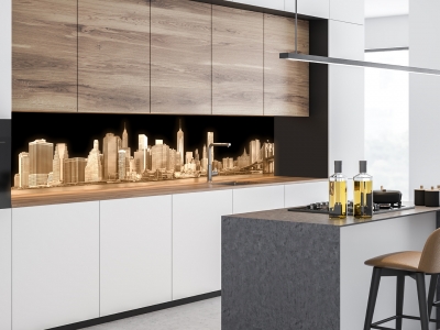 Küchenrückwand NEW YORK, beleuchtet