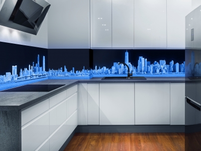 Küchenrückwand NEW YORK SKYLINE, beleuchtet