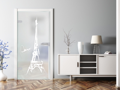 Glastüre PARIS, Glas satiniert