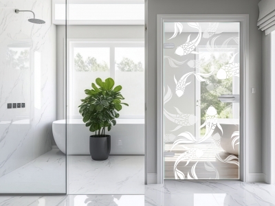 Glastüre KOI, Glas klar