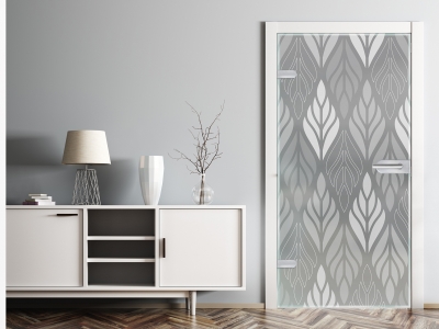 Glastüre KNOSPEN, Glas satiniert