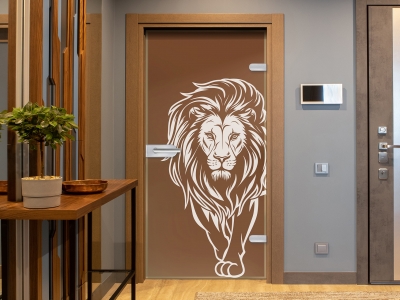 Glastüre LÖWE, Glas Parsol-bronze - durchsichtig oder satiniert