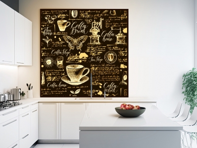 Küchenrückwand COFFEE SHOPE, beleuchtet 